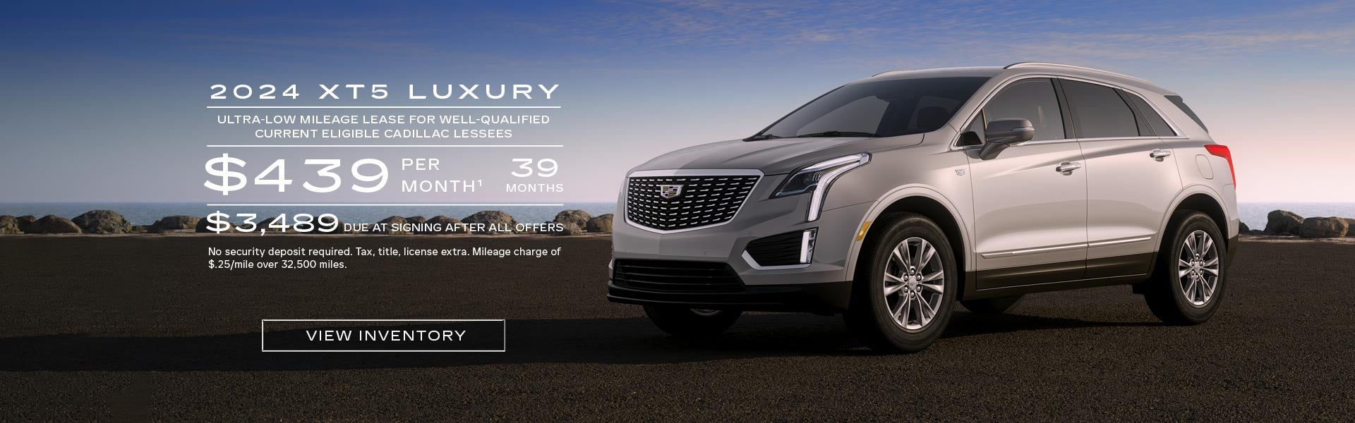 2024 XT5 Luxury. Ultra-low mileage lease for well-qualified current eligible Cadillac lessees. $4...